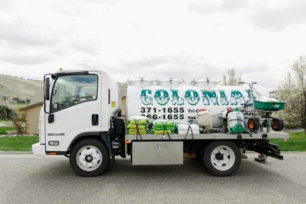 Colonial Lawn & Garden service truck