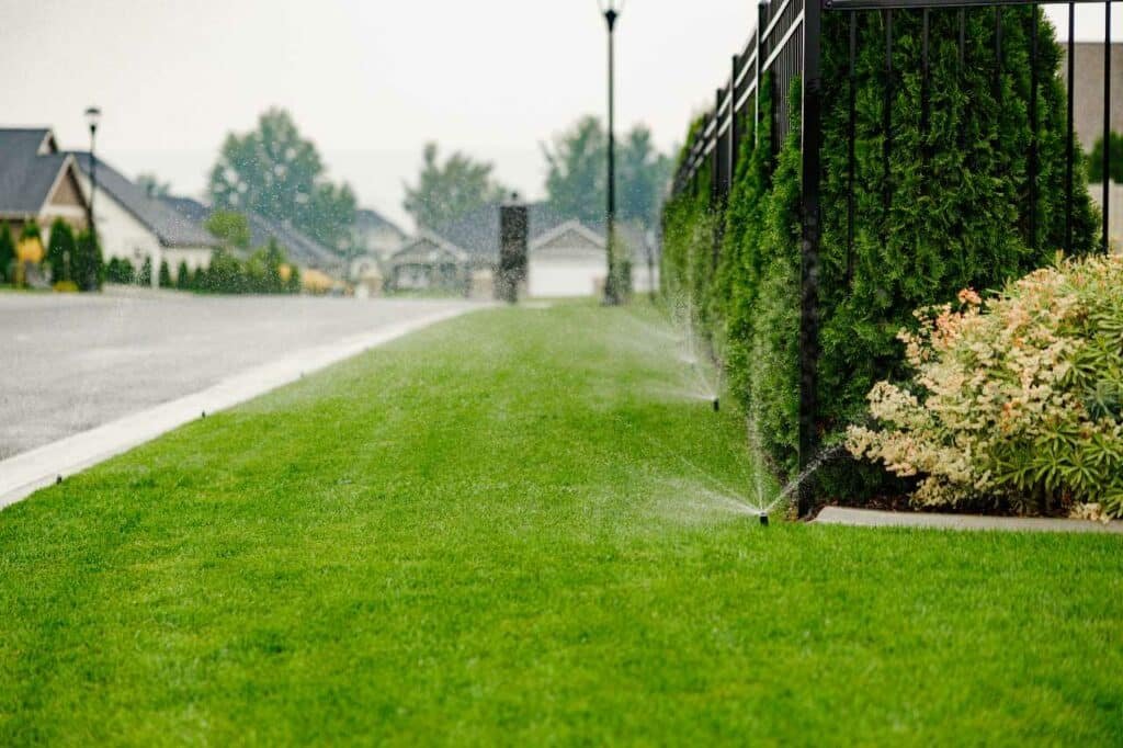 Sprinkler System for pristine lawn care by Colonial Lawn & Garden
